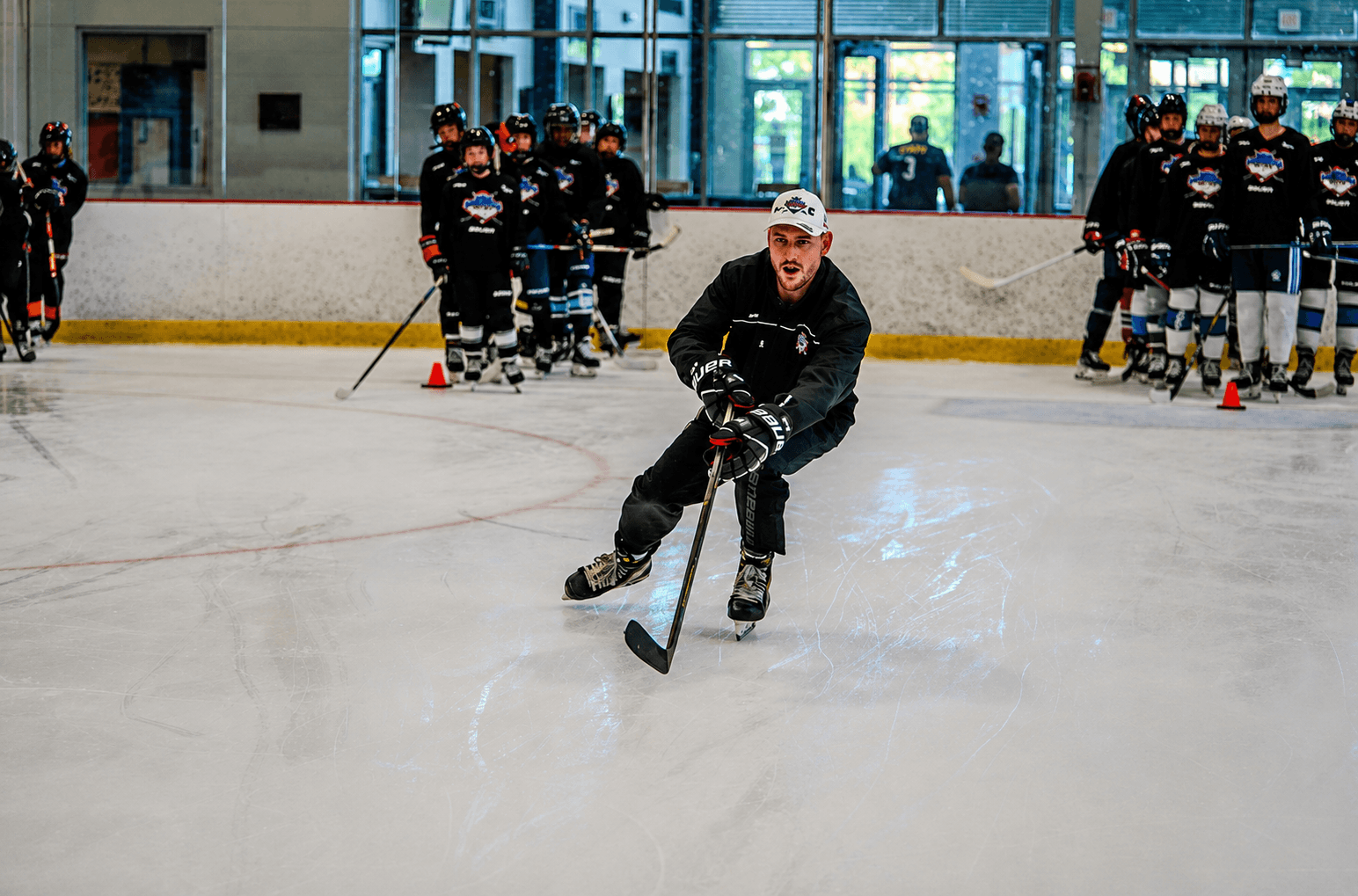 Pro Ambitions Battle Camp players competing in small area drills