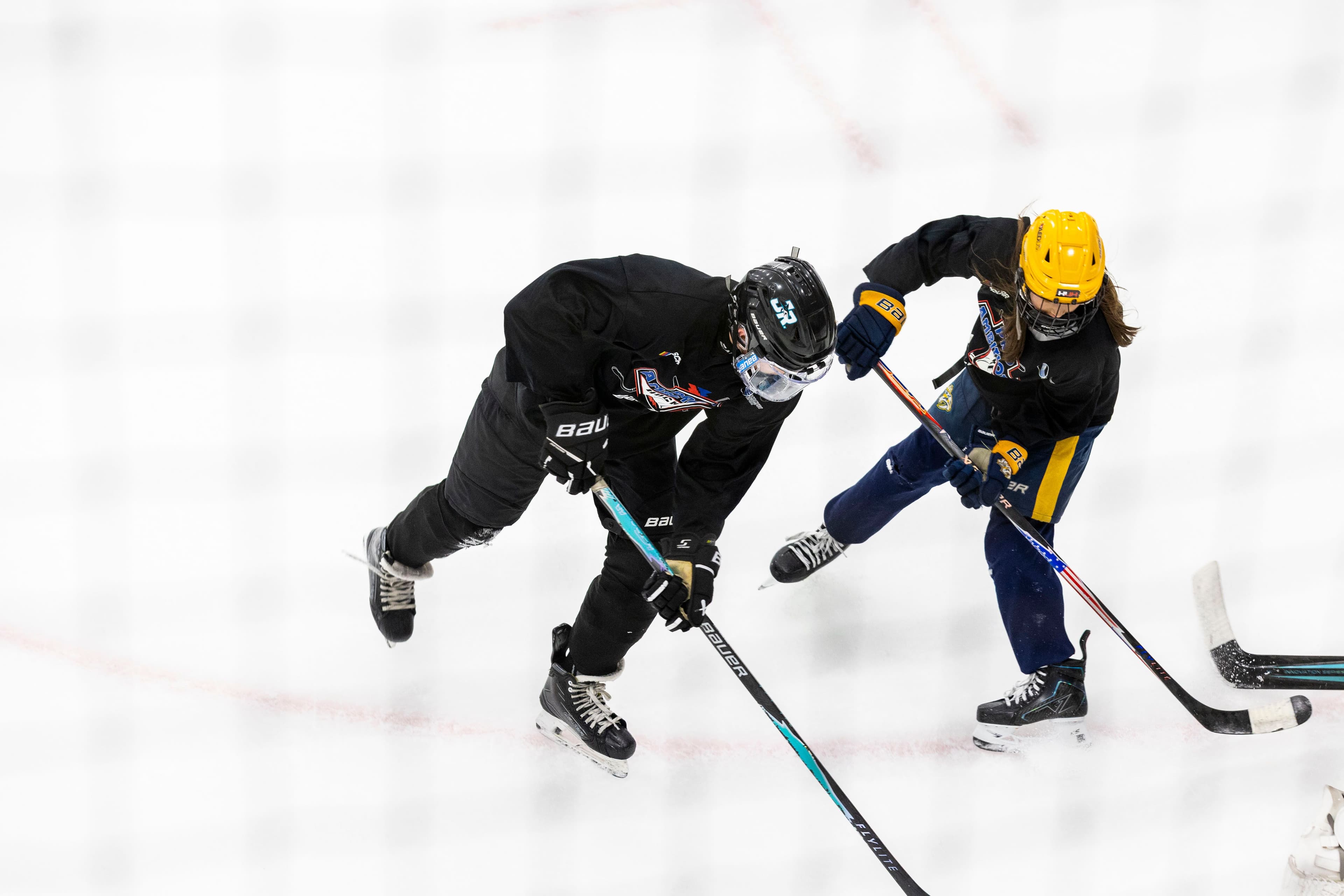 Pro Ambitions coaches and campers on the ice