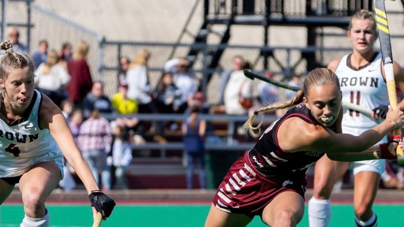 Field hockey action