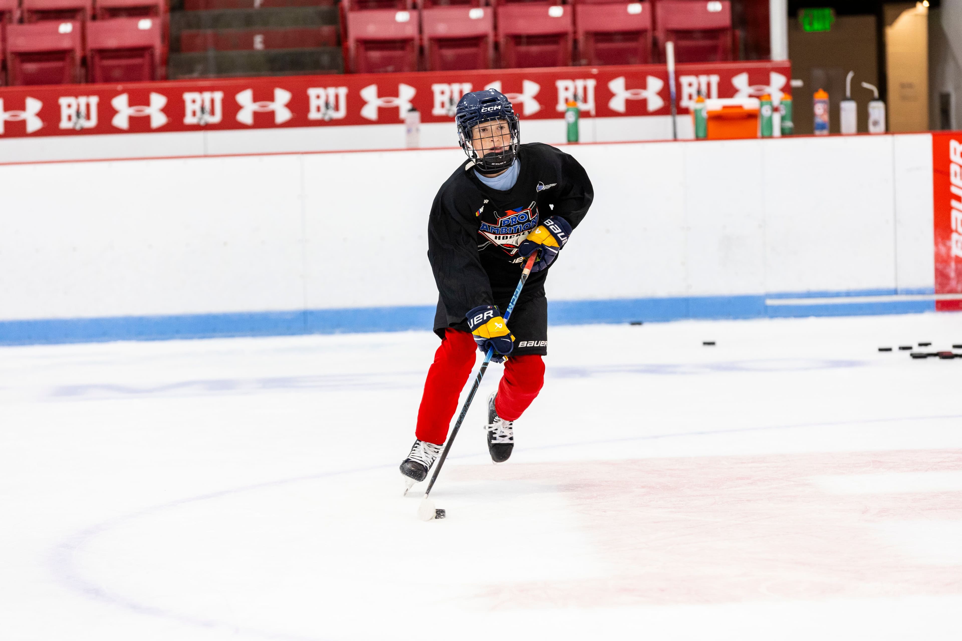 Pro Ambitions private hockey lesson on ice