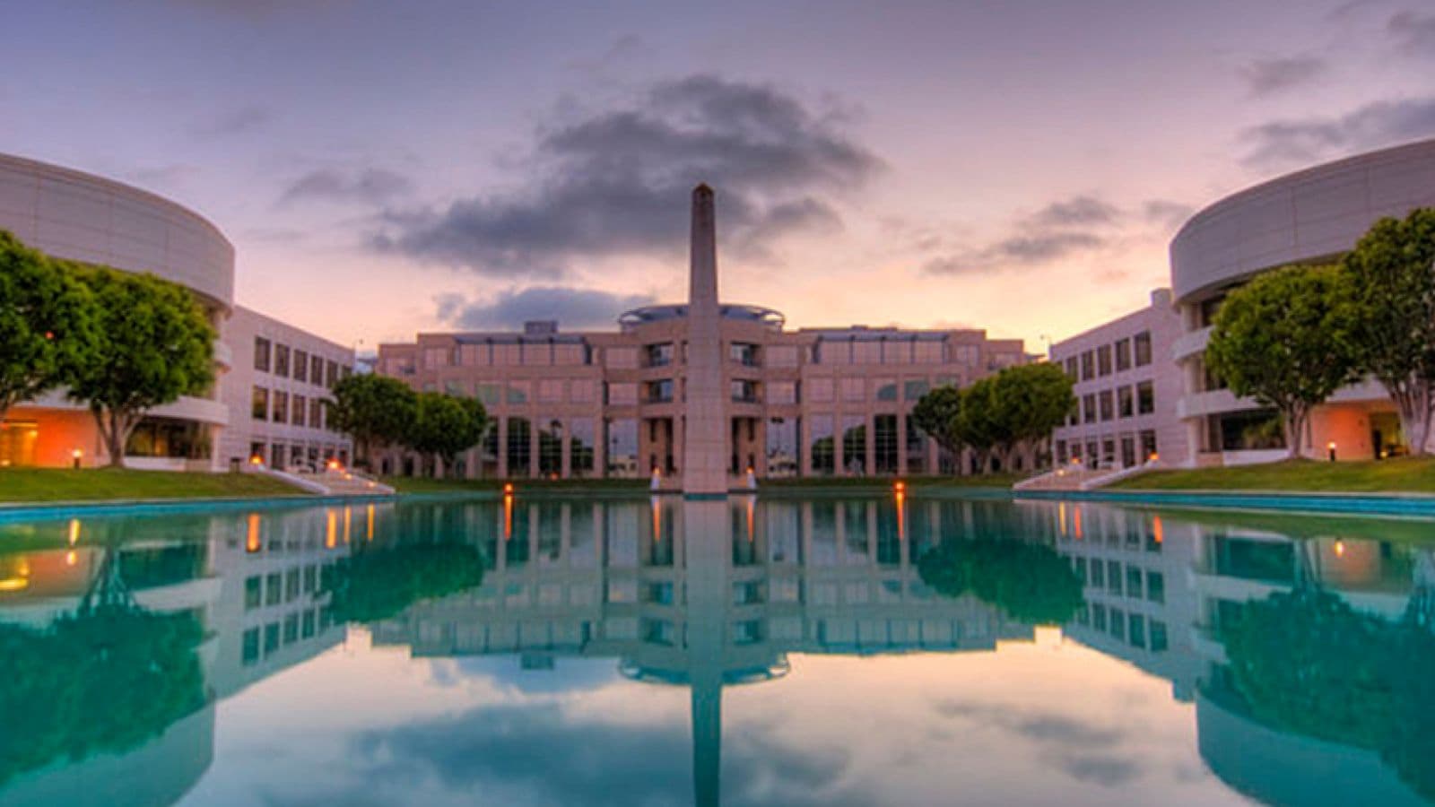 Reflecting pool on the UC San Diego campus